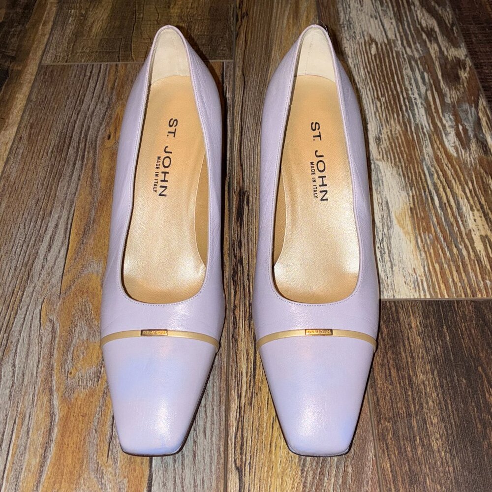 St. John Lavender Square Toe Pump
